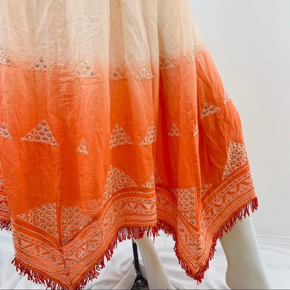 Anthropologie Floreat / Ombré Fringe Maxi - Picture 2 of 8